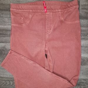 Spanx Jean-ish Ankle Leggings Pant 4-Pocket Orange Size Large 20018R Slimming